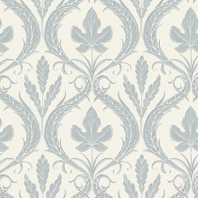 product image of Adirondack Damask Wallpaper in Smoky Blue/Beige from Damask Resource Library by York Wallcoverings 518