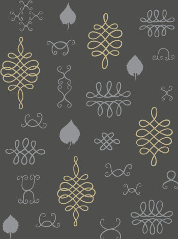 product image of After Chinterwink Wallpaper in Silver, Gold, and Charcoal design by Thatcher Studio - BURKE DECOR 52