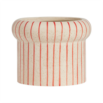 product image of aki pot large in offwhite and red 1 562