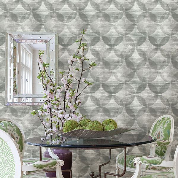 media image for Alchemy Geometric Wallpaper in Grey from the Celadon Collection by Brewster Home Fashions 238
