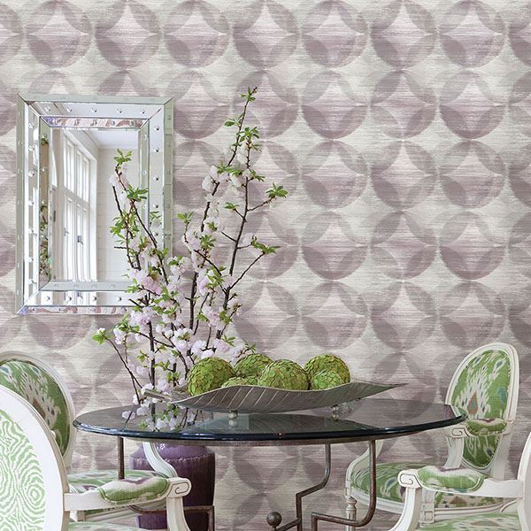media image for Geometric Wallpaper in Purple from the Celadon Collection by Brewster Home Fashions 210