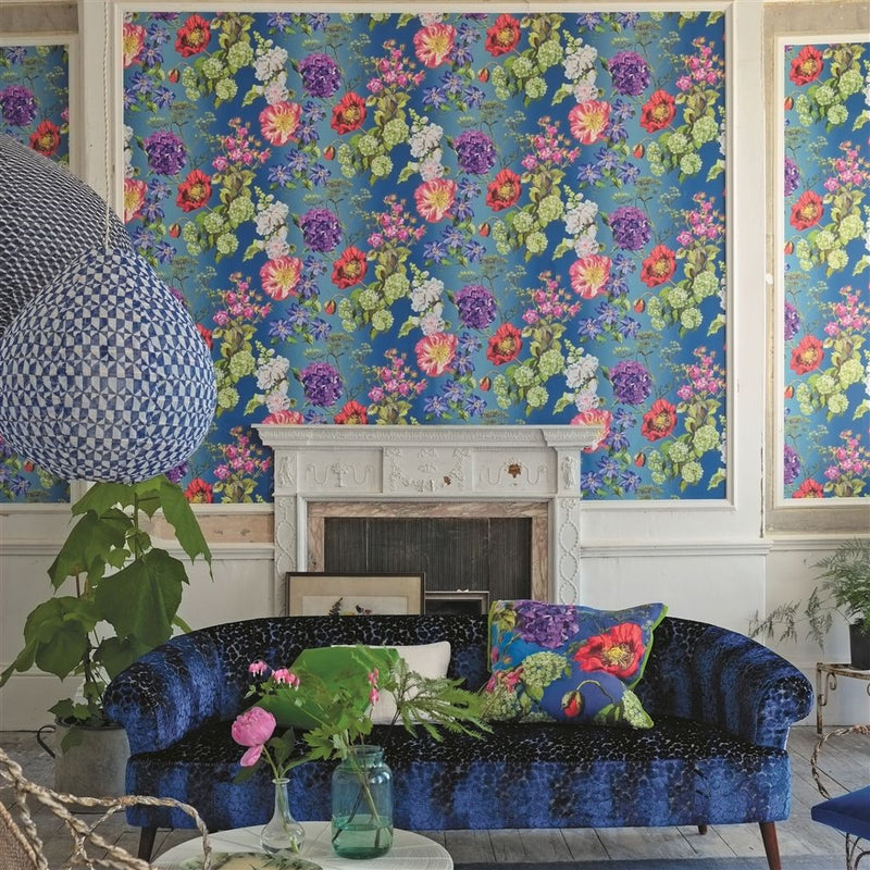 media image for Alexandria Wallpaper in Lapis from the Edit Vol. 1 Collection by Designers Guild 222