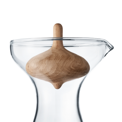 product image for Alfredo Glass Carafe with Carved Oak Stopper 38