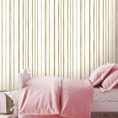 product image for All Mixed Up Peel & Stick Wallpaper in Pink and Gold by RoomMates for York Wallcoverings 86