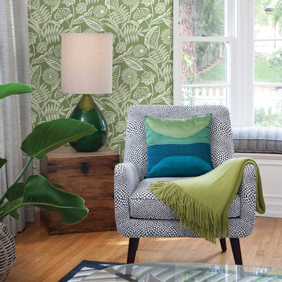 product image for Alma Tropical Floral Wallpaper in Green from the Pacifica Collection by Brewster Home Fashions 61