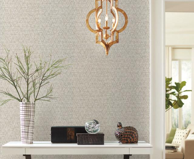 media image for Amulet Wallpaper in Bone and Tan from the Moderne Collection by Stacy Garcia for York Wallcoverings 283