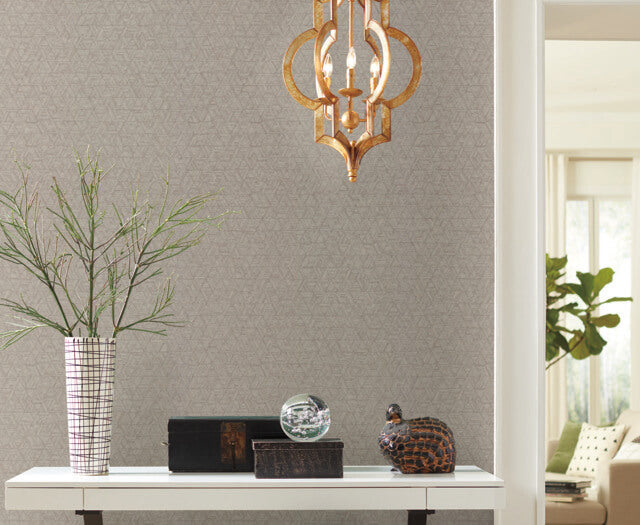 media image for Amulet Wallpaper in Chestnut from the Moderne Collection by Stacy Garcia for York Wallcoverings 264