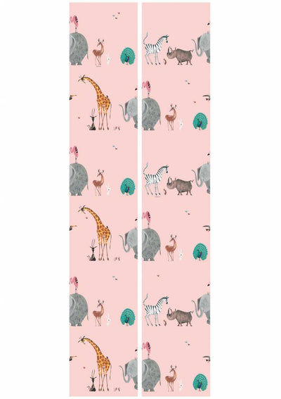 product image for Animal Mix Wallpaper in Pink by KEK Amsterdam 59