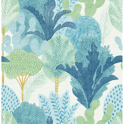 product image of Ari Desert Oasis Wallpaper in Teal from the Pacifica Collection by Brewster Home Fashions 583
