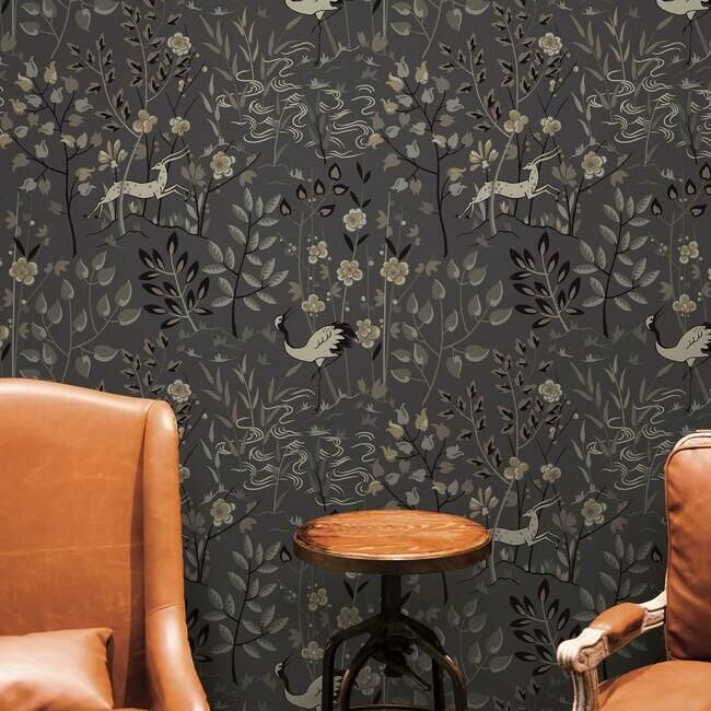 media image for Aspen Wallpaper in Grey from the Traveler Collection by Ronald Redding 266