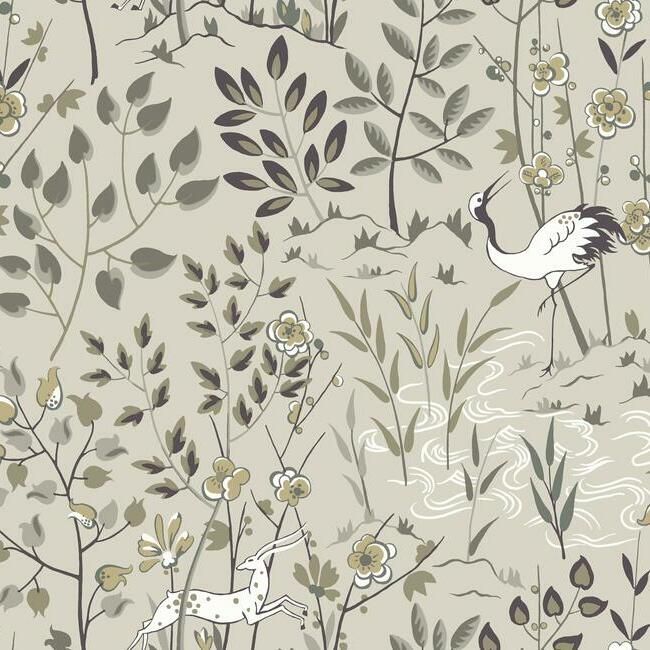 media image for Aspen Wallpaper in Off-White from the Traveler Collection by Ronald Redding 213
