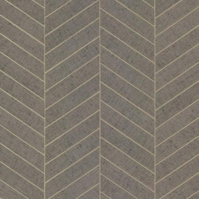 product image of Atelier Herringbone Wallpaper in Grey from the Traveler Collection by Ronald Redding 572