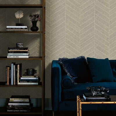 product image for Atelier Herringbone Wallpaper in Poff White from the Traveler Collection by Ronald Redding 78