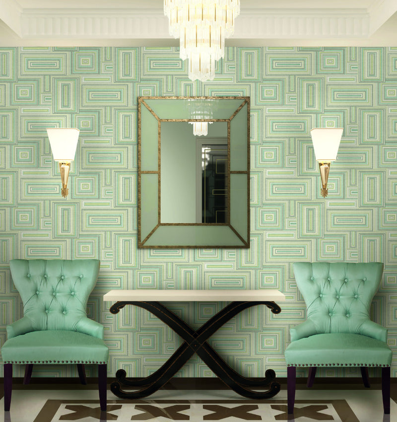 media image for Attersee Squares Wallpaper from the Lugano Collection by Seabrook Wallcoverings 280