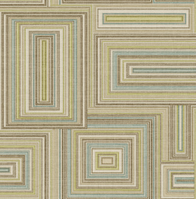 product image of Attersee Squares Wallpaper in Blue and Neutrals from the Lugano Collection by Seabrook Wallcoverings 556