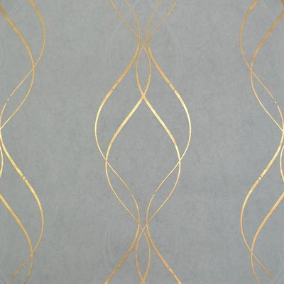 product image of Aurora Wallpaper in Blue and Gold by Antonina Vella for York Wallcoverings 564