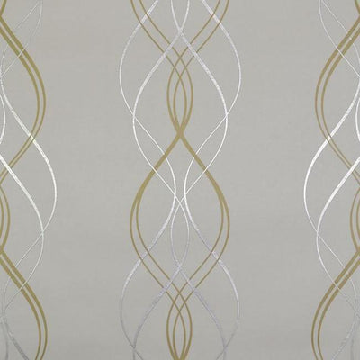 product image of Aurora Wallpaper in Gold, Pearl, and Silver by Antonina Vella for York Wallcoverings 561
