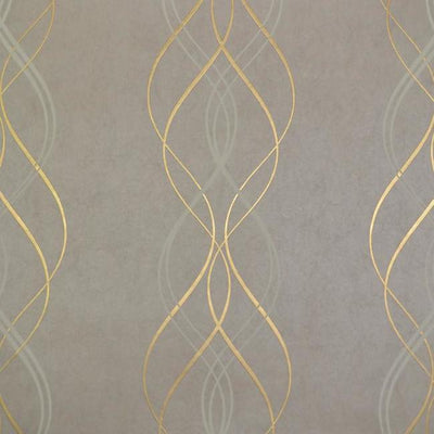 product image for Aurora Wallpaper in Khaki and Gold by Antonina Vella for York Wallcoverings 23