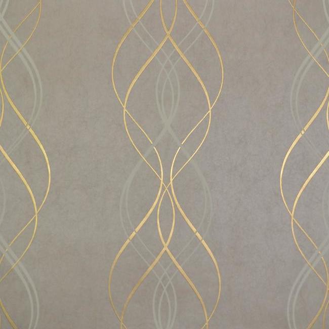 media image for Aurora Wallpaper in Khaki and Gold by Antonina Vella for York Wallcoverings 278