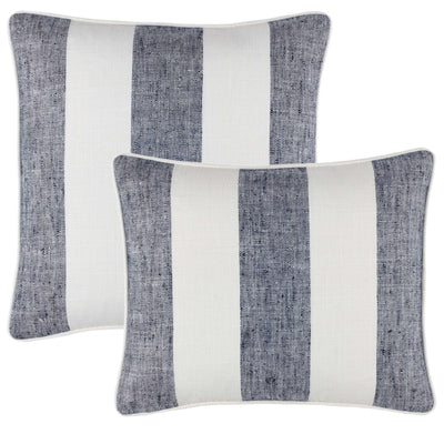 product image of Awning Stripe Navy Indoor/Outdoor Decorative Pillow 1 535