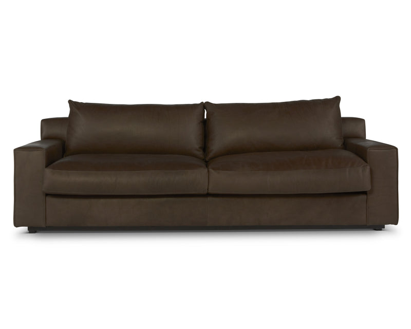 media image for Barrett 2 Over 2 Leather Sofa in Cocoa 211