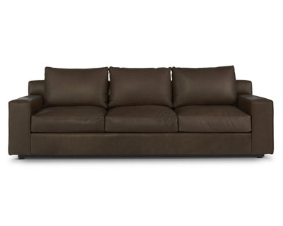 product image of Barrett 3 Over 3 Leather Sofa in Cocoa 533