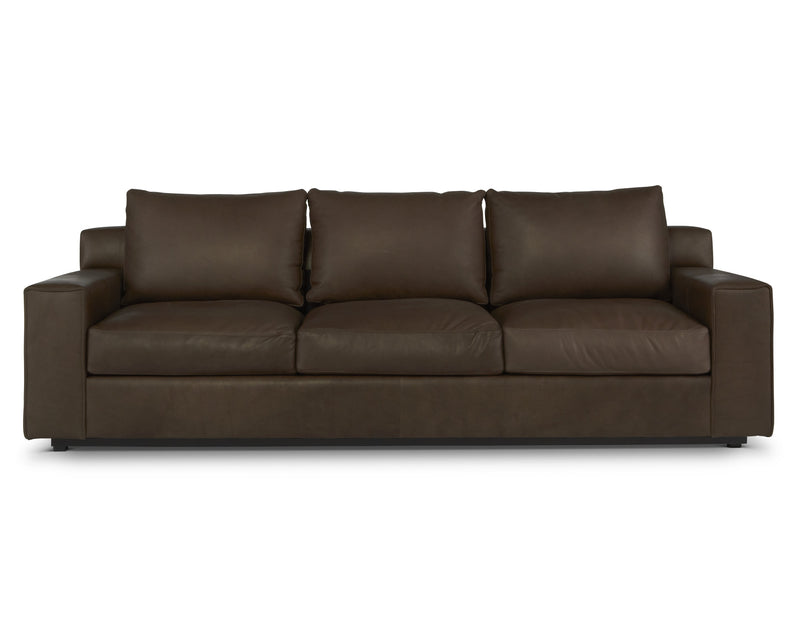 media image for Barrett 3 Over 3 Leather Sofa in Cocoa 251