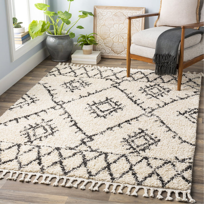 media image for Berber Shag BBE-2305 Rug in Charcoal & Beige by Surya 24