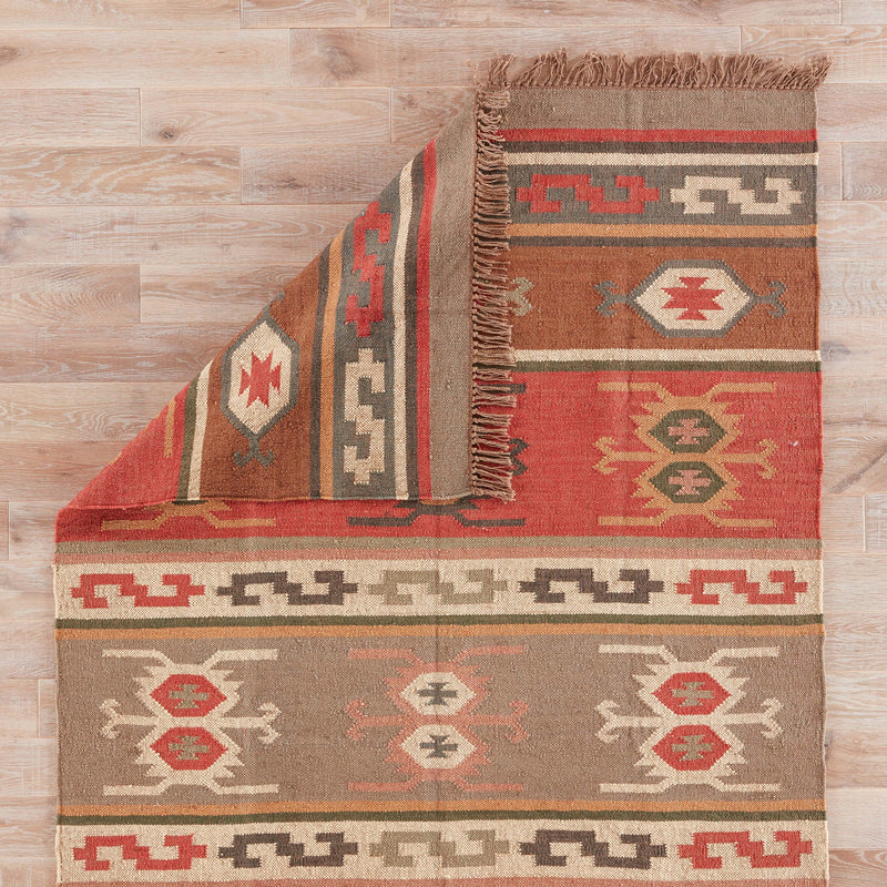 media image for Thebes Geometric Rug in Cardinal & Mustard Gold design by Jaipur Living 229