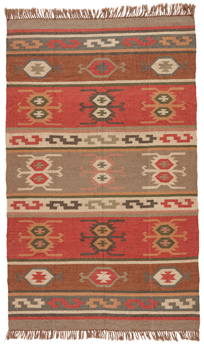 product image for Thebes Geometric Rug in Cardinal & Mustard Gold design by Jaipur Living 96
