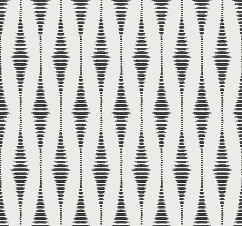 media image for Diamond Stripe Wallpaper in Black Satin & Pearl 285