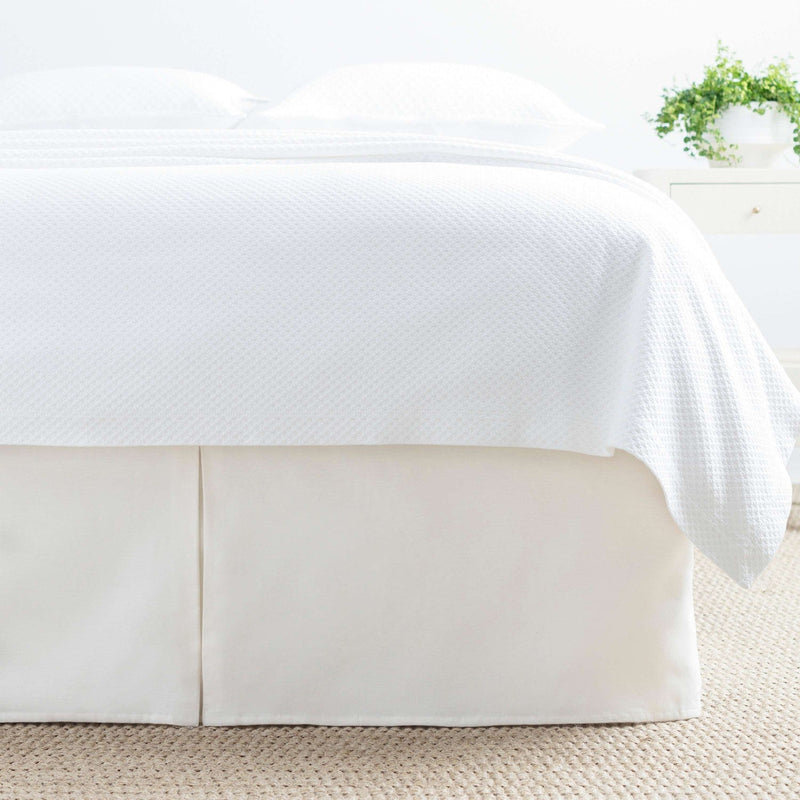 media image for lush linen ivory bed skirt by annie selke pc2515 fq 1 248