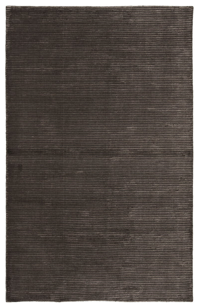 product image for Basis Handmade Solid Dark Gray Area Rug 53