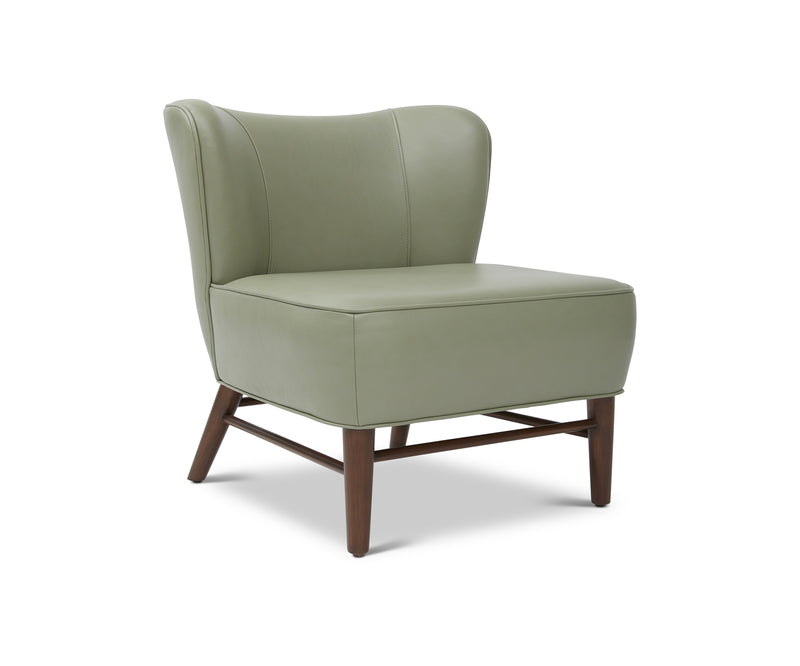 media image for Bitsy Leather Chair in Mint 299