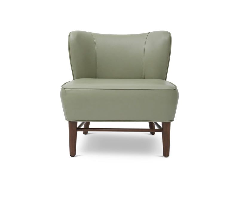 media image for Bitsy Leather Chair in Mint 219