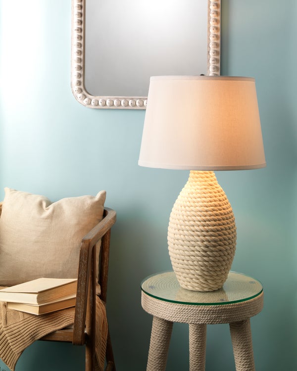 media image for Rope Table Lamp with Tapered Shade 277