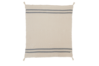product image of knitted stripes blanket in natural grey design by lorena canals 1 526