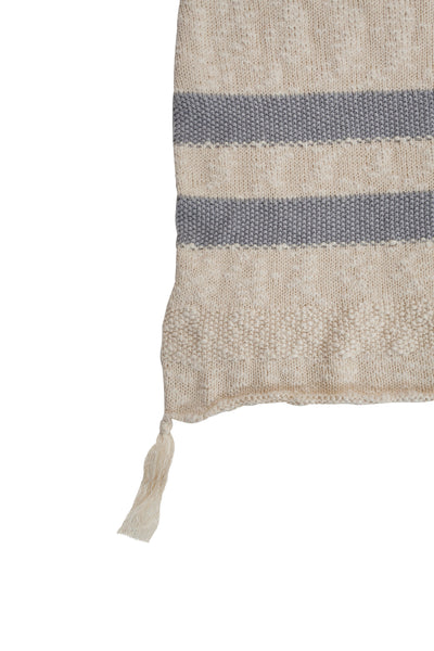 product image for knitted stripes blanket in natural grey design by lorena canals 4 48