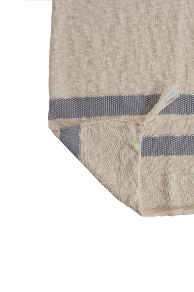 product image for knitted stripes blanket in natural grey design by lorena canals 5 23