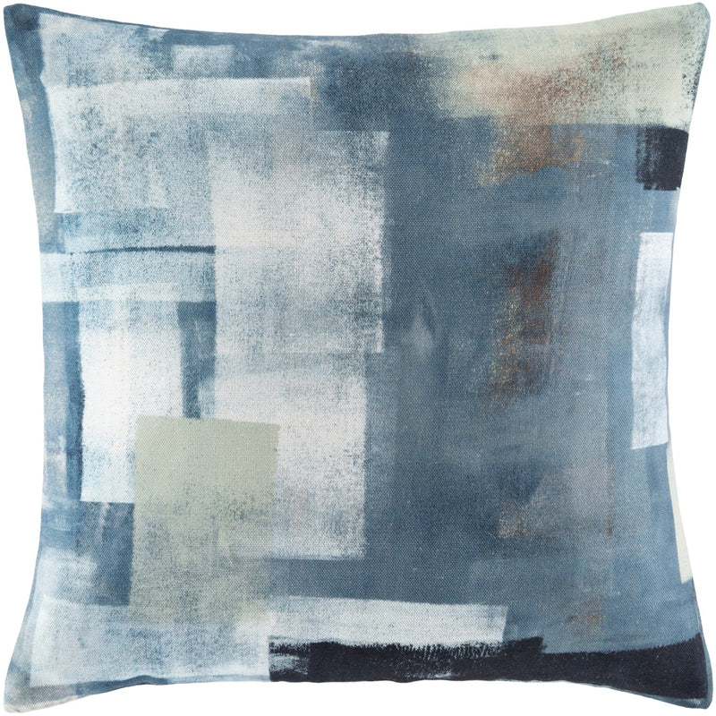 media image for Balliano BLN-003 Woven Square Pillow in White & Teal by Surya 256