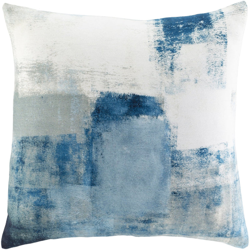 media image for Balliano BLN-004 Woven Square Pillow in White & Bright Blue by Surya 292