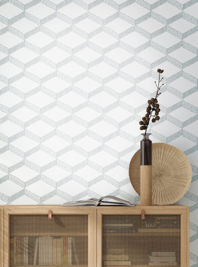 product image for Palisades Paperweave Wallpaper in White/Grey from the Bohemian Luxe Collection by Antonina Vella 41