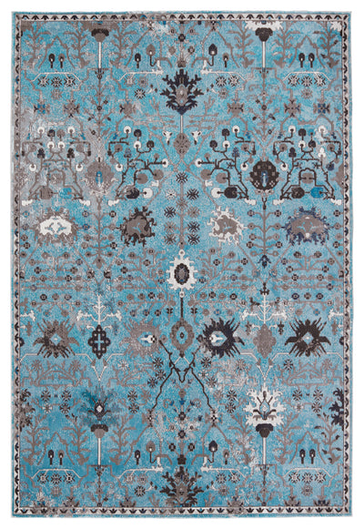 product image of Zaniah Trellis Rug in Light Blue & Gray by Jaipur Living 517