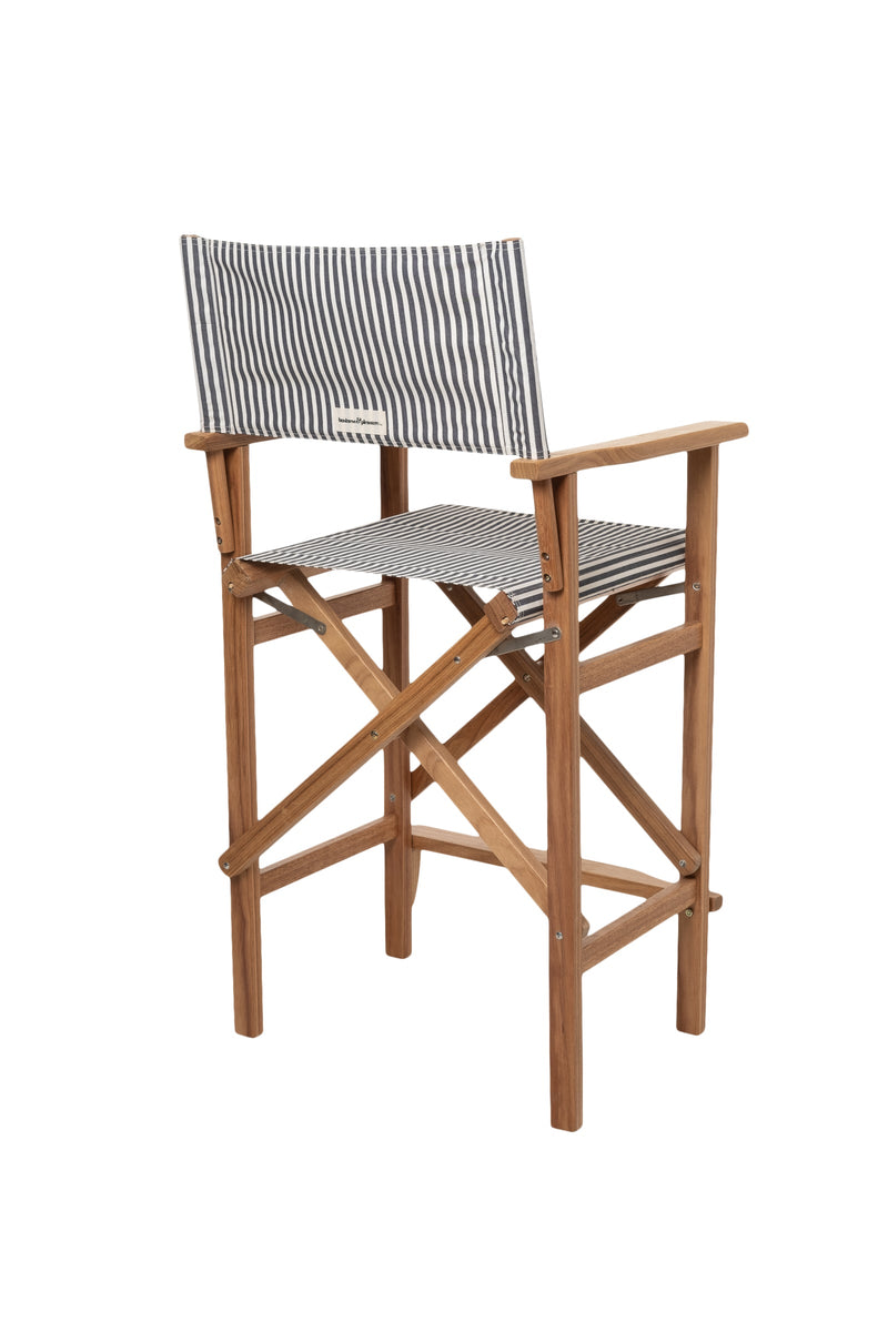 media image for laurens navy stripe directors chair bar height by business pleasure co bpc db lau str 2 29