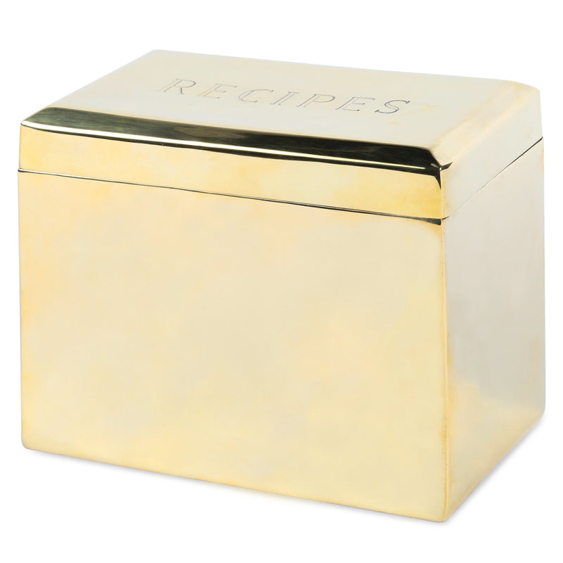 media image for Beveled Recipe Box in Solid Brass design by Sir/Madam 282