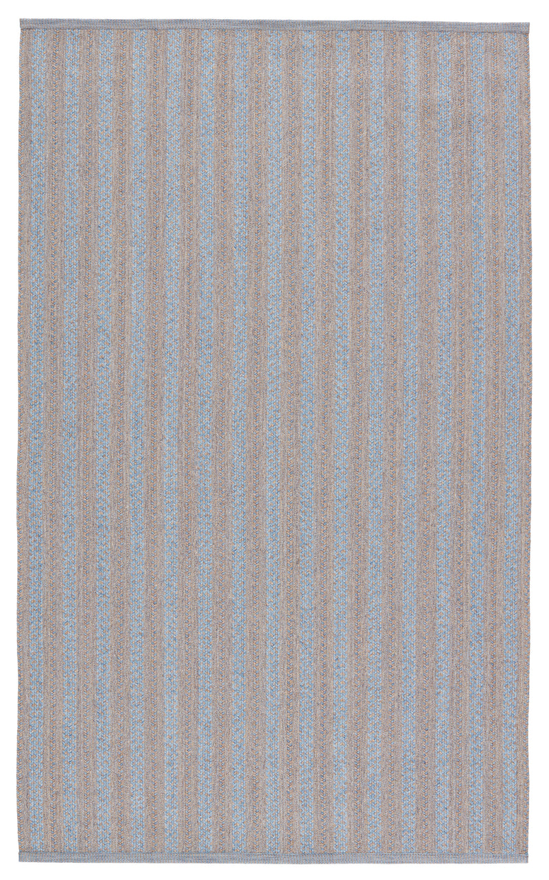 media image for Topsail Indoor/Outdoor Striped Light Blue & Taupe Rug by Jaipur Living 214