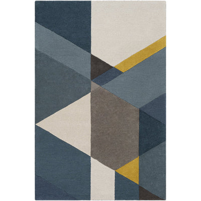 product image of Brooklyn BRO-2306 Hand Tufted Rug in Khaki & Bright Blue by Surya 58