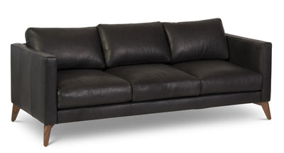 product image for Burbank Leather Sofa in Black 71