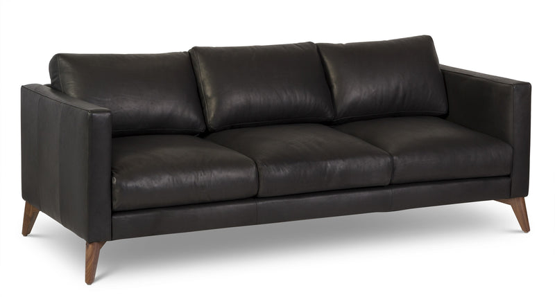 media image for Burbank Leather Sofa in Black 240