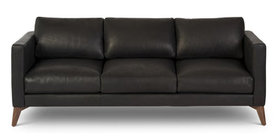 product image for Burbank Leather Sofa in Black 98